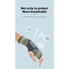 Copper Wrist Brace Support Compression Sleeve Arthritis Gym Carpal Tunnel Injury