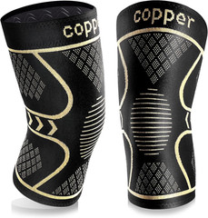 Copper Knee Braces for Women and Men 2 Pack, Knee Compression Sleeve for Knee Pa