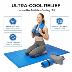 Cooling Gel Mat – Breathable Physical Cooling Pad for Office, Home & Car – Comfo