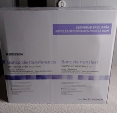 McKesson Bath Safety Transfer Bench Chair Aluminum 32″×23″ 400lb NEW