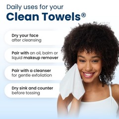 Clean Skin Club Clean Towels Xl 100 Usda Biobased Face Towel Disposable Face