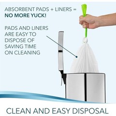 Disposable Commode Liners W/ Absorbent Pads Bedside Toilet Chair 48 Pack New