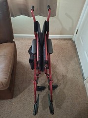Medline MDS808200F3R 19in. Ultralight Transport Wheelchair – Red