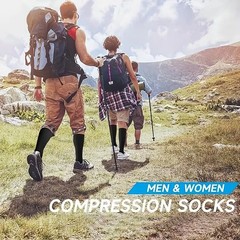(6 Pairs) Copper Compression Socks 20-30mmHg Graduated Support Mens Womens S-XXL