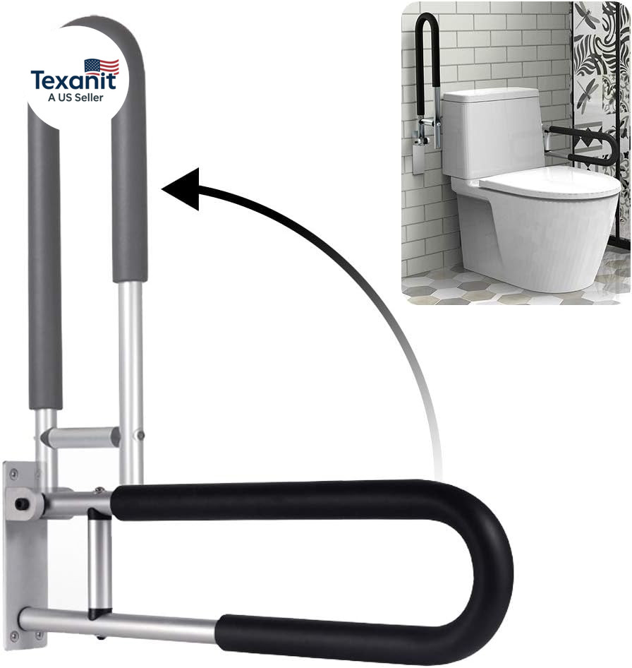 Handicap Grab Bars Rails 23.6 Inch Toilet Handrails Bathroom Safety Bar Hand Sup