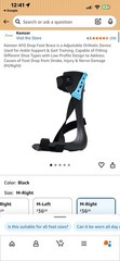 Komzer Foot brace Ankle Support Orthosis Stroke Recovery Mobility xl left
