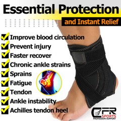Ankle Support Brace, Adjustable Compression Ankle Braces for Sports Protection