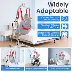 Electric Patient Lift Transfer Chair Folding Patient Lift 510LB with U-Sling