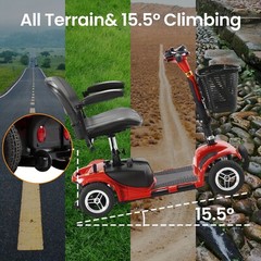 4 Wheels Mobility Scooter Power Folding Electric Wheel for All Terrain Travel US