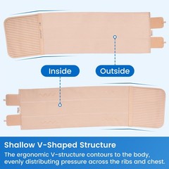 Velpeau Rib and Chest Support Brace, Broken Rib Brace, Breathable Rib Belt Men