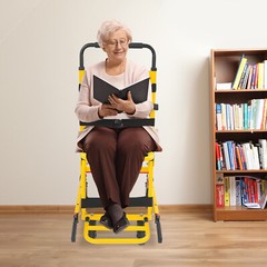 Emergency Patient Transfer Chair, 4-Wheel Evacuation Chair EMS Mobility Chair