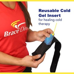 Tennis & Golf Elbow Cold Gel Therapy Brace Compress- Reusable Ice Pack Wrap