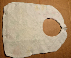 NEW Adult Bib/Clothing Protector double thick seafoam Quilted Reversible 19 x13