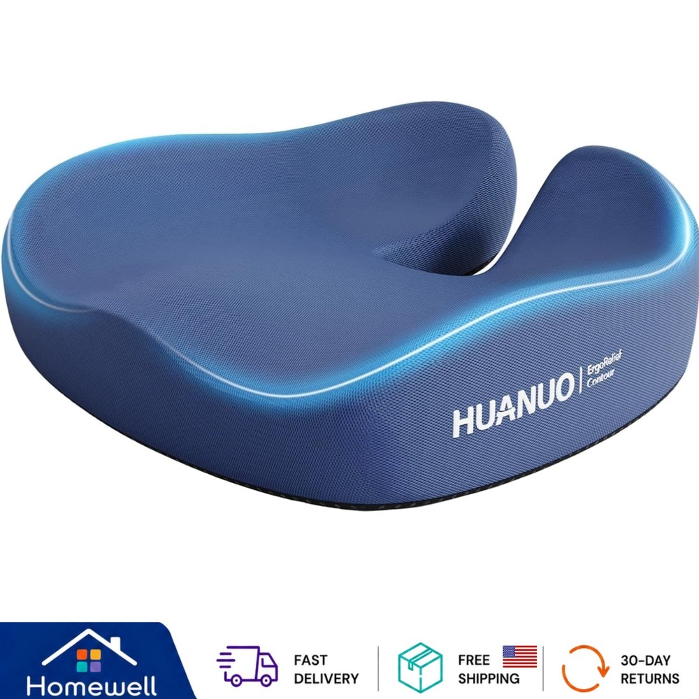 Breathable 4-Zone Seat Cushion for Back Pain Relief – Ideal for Office & Travel