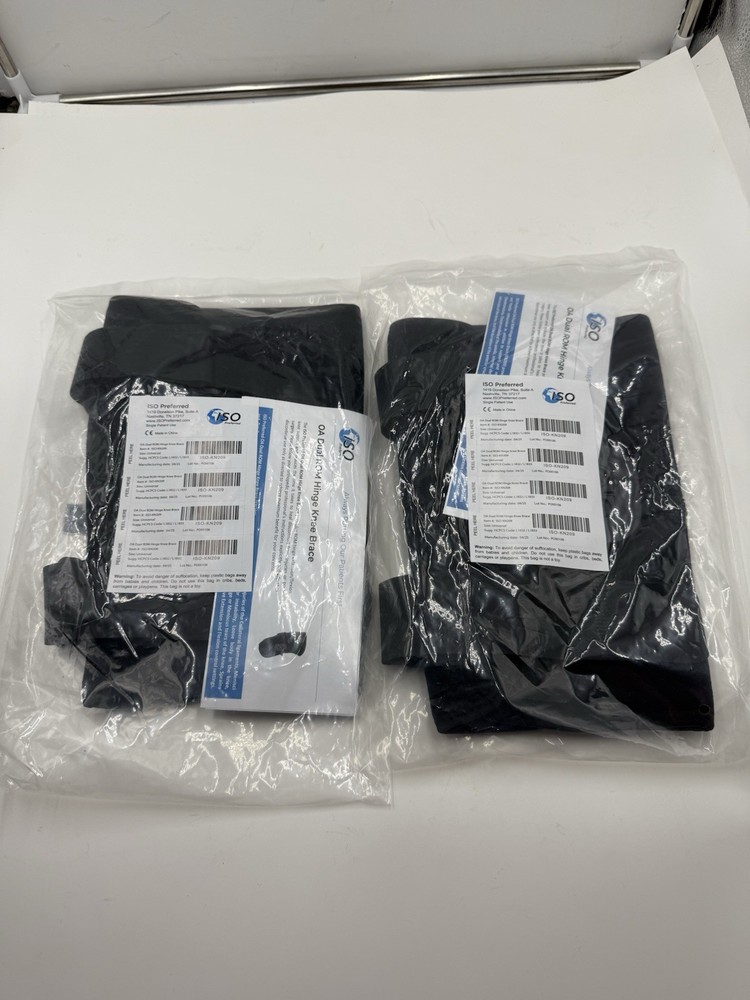 Lot Of 2 NEW ISO Preferred OA Dual ROM Hinge Knee Brace ISO-KN209 L1832 L1833