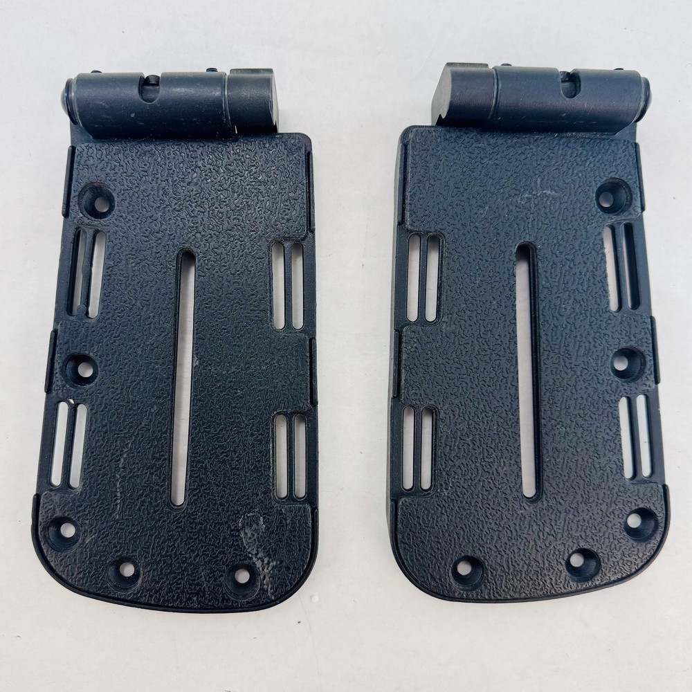 Power Wheelchair Footrest Mount Adapter Plates Pair Hinged Slotted Foot Rest