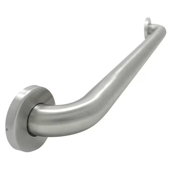 ADA Compliant Grab Bar, Wall Mount, 42 in L, 1-1/2 in Dia, Stainless Steel,