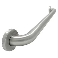 ADA Compliant Grab Bar, Wall Mount, 42 in L, 1-1/2 in Dia, Stainless Steel,