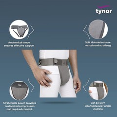 TYNOR Scrotal Support For Men – Gray (Select Size) Provides Effective Support FS