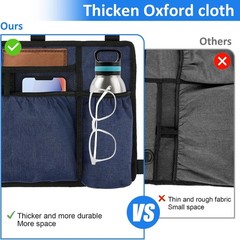 Waterproof Dark Blue Walker Bag with Cup Holder – Large Capacity & Multi-Pocket