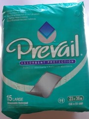Prevail underpads – large 15 count for bed or surfaces