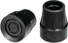 Carex Cane Tips 1″ Metal Reinforced 2 ct (A720-00) BLACK 1 pair