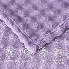 SOCHOW Travel Blanket for Airplane Train and Car, Soft 43″x60″, Dusty Purple