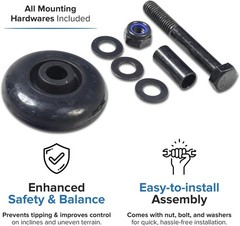 Anti-Tip Wheel Assembly for Go-Go, Pride, and Vive Mobility Scooters WHLASMB1547