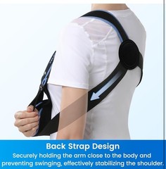 VELPEAU Arm Sling Shoulder Immobilizer, Right Or Left, Medium, Bust 29.5″-33.5″