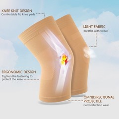 Knee Sleeves, 1 Pair, Could Be Worn Under Medium (1 Pair), 1 Pair Beige
