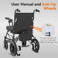 Lightweight Electric Wheelchair Foldable Power Motorized Wheelchairs 20 Mile New