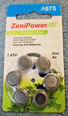 ZeniPower A675 Hearing Aid Batteries – 1.45V, Date: 05/26 NEW