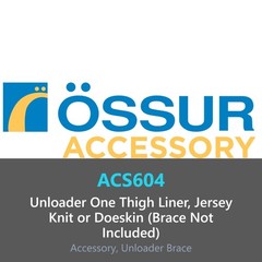 Ossur Jersey Knit or Doeskin Thigh Liner, Unloader One (Brace Not Included)