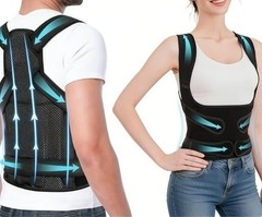 Back Brace Posture Corrector for Women and Men black out