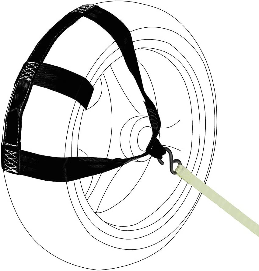 Universal Motorcycle Rear Wheel Tie down Strap in Black