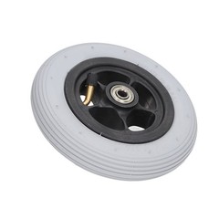 6in Electric Wheelchair Wheel Noiseless Aluminum Alloy Hub Rubber Inflatable BEA