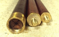 Vintage Eagle Brass Wood Walking Stick Cane FREE SHIP