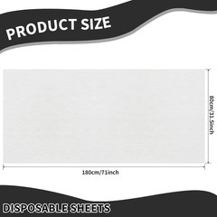 Breling 100 Pcs 31.5 x 71 Inch Disposable Bed Sheets Oil-proof PE Film White