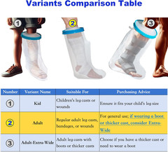 100% Waterproof Leg Cast Cover for Showering, Reusable Adult Short Leg Cast Prot