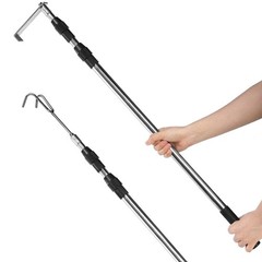 Telescoping Truck Cargo Grabber Tool, 6.5ft Heavy Duty Reach Retriever with Hook