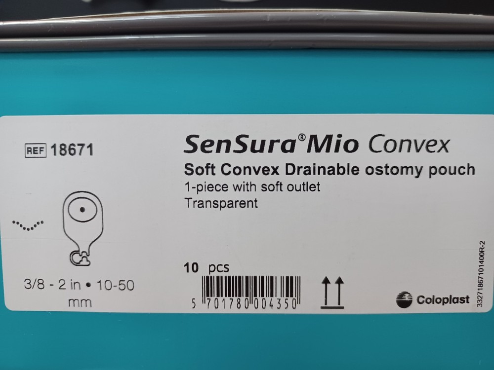 SenSura Mio Convex. Soft Convex Drainable Ostomy pouch 3/8- 2 in, 10-50mm one…