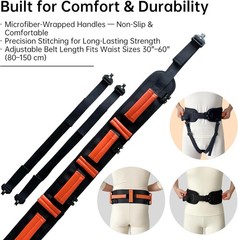 Gait Belt Metal Buckle with Handles & Leg Straps Senior Mobility Aid – Medium