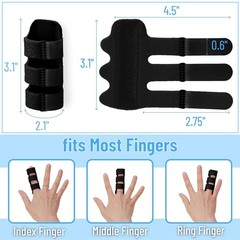 Dr. JK 4-Pack Finger Splint – Adjustable Support for Arthritis & Injury Relief