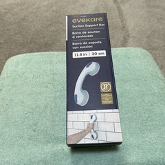 Evekare Suction Support Bar 11.8″ Length Plastic White SET Of 2 Brand New