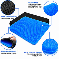 Gel Seat Cushion Honeycomb Chair Pad Breathable Office Car Wheelchair Sitting Su
