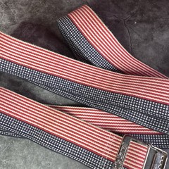 Red White & Blue Gait Belt 54″ USA Themed with Metal Buckle