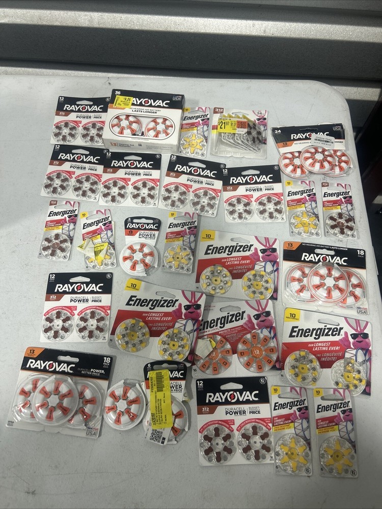 Rayovac, Energizer Hearing Aid Battery Huge Bulk Lot Open Box