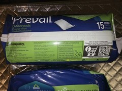 Prevail Underpads 15 Count Large Fluff Absorbent 23 x 36 in Adult Incontinence