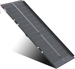 2/3/4/5/6/7/8FT Black Home Wheelchair Ramp Non-Skid Folding Aluminum Ramps Steps