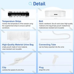 Urine Test Sample Kit with Adjustable Belt Temperature Strip and Funnel Reusable
